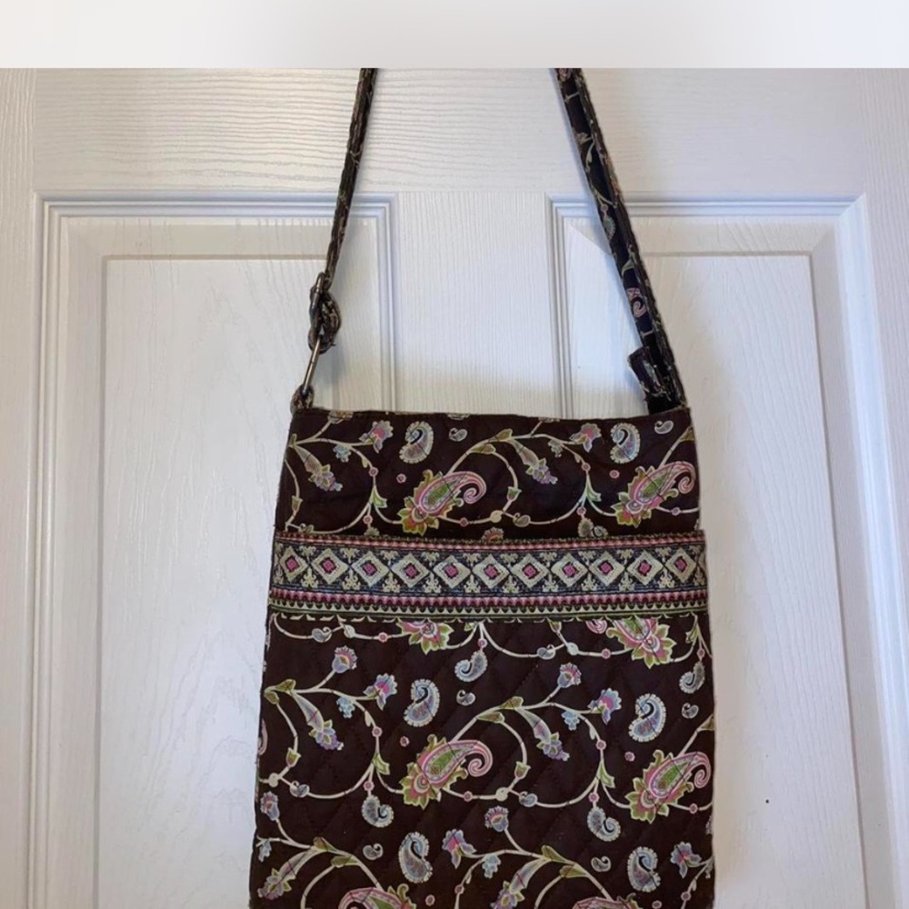 Floral Patterned Brown BUENO Crossbody